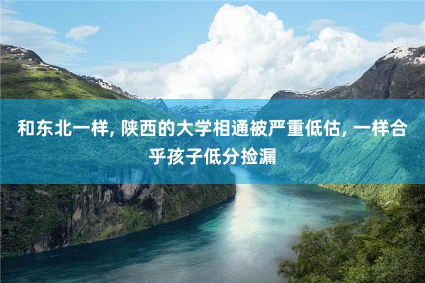 和东北一样, 陕西的大学相通被严重低估, 一样合乎孩子低分捡漏